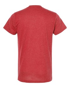 Nouvelle mode personnalisée 100% coton poly mélange écologique séchage rapide ultra doux respirant chiné rouge col rond T-Shirt élégant - Product Image 3