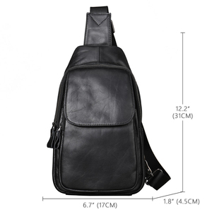 Genuine Leather <b>Men</b> Chest Pack Fashion <b>Messenger</b> Shoulder Travel Crossbody Sling <b>Bag</b> fully customize - Product Image 4