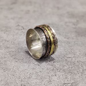 Infinity Spinner Band Bohème Bague En Argent Sterling 925 Anneau De Pouce Pour Femmes Bijoux Faits À La Main Noël Anxiété Hommes Spinner Anneau - Product Image 5