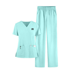 Uniformes de hospital de alta calidad de algodón elástico blanco unisex uniformes de enfermera de lona de verano al por mayor - Product Image 1