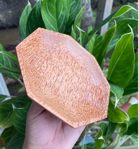 Assiettes en bois de noix de coco faites à la main Assiettes artisanales écologiques naturelles de formes variées Vaisselle durable pour servir et décorer - Product Image 3