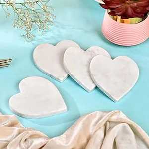 Sous-verres en bois personnalisés en marbre et en bois d'acacia Ensemble de sous-verres en bois personnalisés avec os et laiton faits à la main - Product Image 2