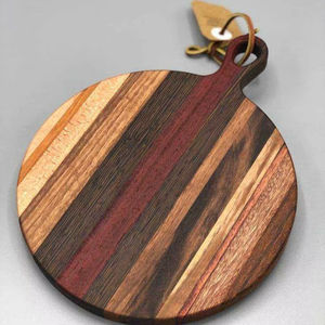 Planche à découper rectangulaire en bois d'acacia massif, écologique, fabriquée à la main, style bois de rose, bloc à découper transfrontalier, passe au lave-vaisselle - Product Image 1