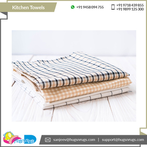 Offre Spéciale exclusif sur la taille et le design personnalisés de qualité supérieure disponibles Design à carreaux Serviettes de cuisine en toile de coton 100% - Product Image 5