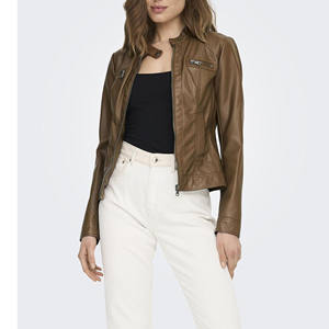 Mode en cuir véritable matelassé respirant couleur personnalisée veste d'hiver pour femmes longueur régulière tenue décontracté prix raisonnable - Product Image 4