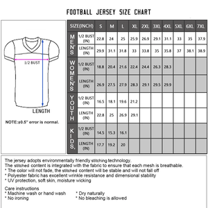 Camiseta de fútbol americano de malla de práctica de alta calidad al por mayor cosida personalizada nombre Número Transferencia de Calor impresa verano corto - Product Image 5