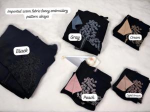 ชุดเดรสคาฟตันทางการดูไบเสื้อผ้ามุสลิมแบบดั้งเดิมของผู้หญิงที่สุภาพเรียบร้อยปักแบบพรีเมียมสไตล์ทำงานอาบายา - Product Image 3