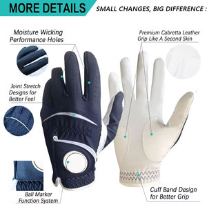 Professional Manufacture Premium Quality Genuine Sheepskin Leather Golf Gloves <b>for</b> Woman <b>Men</b> Custom Logo - Product Image 4