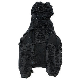 Sweat à capuche surdimensionné de luxe pour homme, fabriqué sur mesure, style punk Wasteland, déchiré, vintage, lavé, de haute qualité, mode d'hiver 2025 - Product Image 2