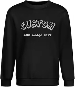 Sweatshirts surdimensionnés pour hommes Sweat-shirt à col rond vierge Sweatshirts personnalisés en éponge française - Product Image 4