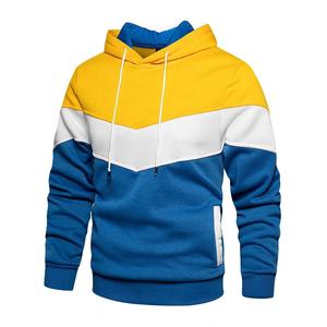 OEM surpiqûres bloc de couleurs imprimé Slim Fit Sport Pullover Jogging Sportswear personnalisé Sweat à capuche pour hommes - Product Image 5