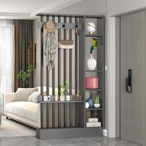 Paravent de séparation d'entrée à lattes créatives de luxe, style chinois moderne, mural, minimaliste, pour salon et entrée - Product Image 3