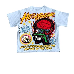 T-shirt personnalisé de qualité supérieure 100% coton 200G, coupe classique, col rond, impression sérigraphique, anti-boulochage, logo personnalisé, streetwear pour hommes - Product Image 3