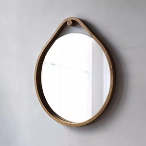 Azora Industries Grand miroir mural très demandé et fabriqué avec un cadre en bois rond et rond - Product Image 3