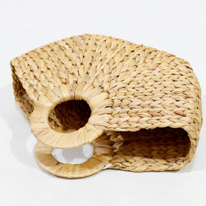 Vente chaude écologique jacinthe d'eau artisanat naturel fait à la main dur paille panier sacs à main avec une bonne qualité pour les femmes - Product Image 3