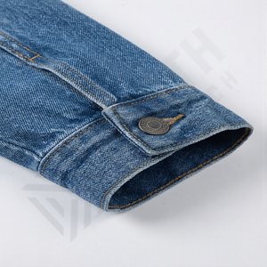 Chaqueta Vaquera Estilo Vintage Personalizada, Superventas, Color Negro Sólido, Corte Ajustado, Bolsillos Delanteros, Chaqueta Vaquera Transpirable, Estilo Masculino - Product Image 6