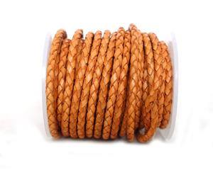Cordes en cuir tressé rond véritable 4mm Cordes en cuir tressé Bolo pour la fabrication d'accessoires de bijoux DIY Craft - Product Image 2