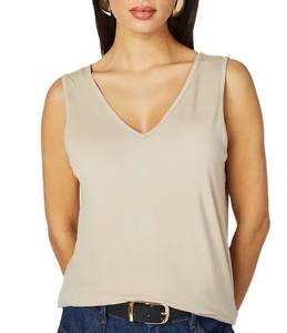 Gran oferta 2025 para mujer, camiseta sin mangas para Yoga, Jogging, gimnasio, deporte, entrenamiento, camisetas sin mangas para mujer, ropa deportiva, ropa deportiva con cuello en V profundo, Color claro - Product Image 4