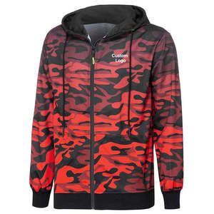 Pull-over à fermeture éclair pour hommes, vêtements de sport avec logo personnalisé et imprimé uni, tissu polaire OEM pour la saison d'hiver, coupe ajustée - Product Image 1