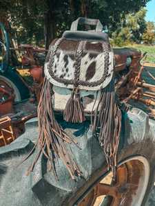 Mochila Bohemia de Cuero Genuino Hecha a Mano, Estilo Occidental para Mujer, Ecológica, de Alta Calidad con Herramientas Manuales - Product Image 4