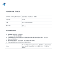 Módulo de Memoria SODIMM D4EC-2666-16G de 16GB DDR4 ECC Sin Búfer para Servidor de Almacenamiento NAS Empresarial, 2666MHz, 260 Pines, Actualización de RAM