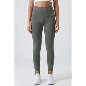 Leggings de sport souples et performants pour femme Tommylife, coupe standard, couleur kaki - 94685 - Kaki - Product Image 3
