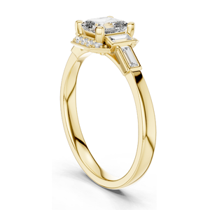 แหวนเพชรทรง Asscher ขนาด 0.78 กะรัต สำหรับผู้หญิง ความใส VVS-VS สี EF มีให้เลือกทั้งทองชมพู ทองเหลือง ทองขาว และเงิน 925 - Product Image 6