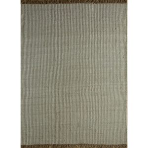 พรมปูพื้นลายทางสีเบจและสีน้ำตาล รุ่น Abraash ทำจากปอกระเจาและป่าน รุ่น PDJT-305 สำหรับใช้ในบ้าน - Product Image 1