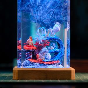 Lámpara de Resina Epoxi Personalizada, Lámpara de Resina Epoxi, Lámpara de Arte de Madera y Resina, Lámpara de Noche Personalizada, Regalo Hecho a Mano, Halloween - Product Image 1