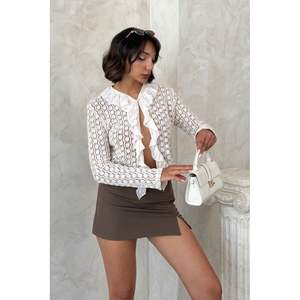 Women's <b>Lace</b> <b>Cardigan</b> with Ruffle Detail Wholesale Product - Product Image 5
