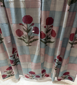 Cortina de Algodón Moderna y Ecológica con Estampado Floral Tejido para el Hogar, Cafeterías y Hoteles - Product Image 5