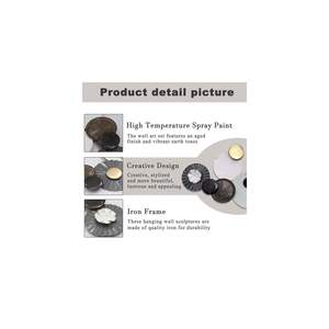 Arte de pared de metal moderno artesanal con texturas detalladas diseñadas para impresionantes decoraciones de pared comerciales y de oficina en casa - Product Image 5