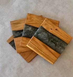 Dessous de verre écologique Dessous de verre en bois Plaques murales décoratives Finition naturelle Bois Art mural rustique - Product Image 6