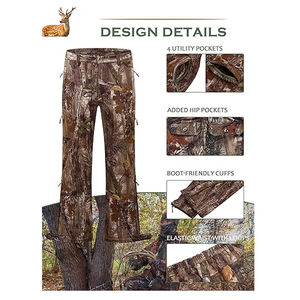 Pantalon cargo camouflage d'extérieur pour la chasse pantalon imperméable et respirant pour toutes les saisons - Product Image 4