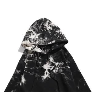 Sweat à capuche en molleton pour homme, style gothique, dégradé tie-dye, surdimensionné, hip-hop, avec logo personnalisé pour l'automne - Product Image 2