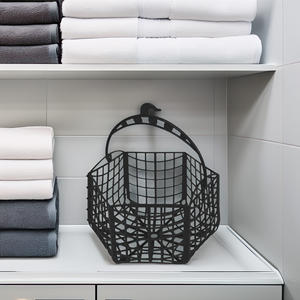 Cesta de Plástico Negra para Pinzas de Ropa Well Home, para Tendederos Exteriores Prácticos - Product Image 3