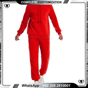 Boxy Hoodie Survêtement Ample French Terry Hoodie Survêtement Ensemble Imprimer Logo Personnalisé Coton Unisexe Hommes Polaire Tissu Bouffée - Product Image 3