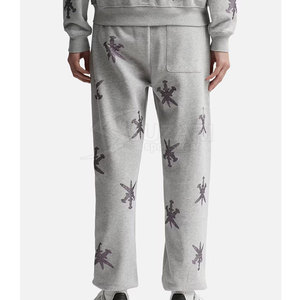 Pantalon en coton et polyester de qualité supérieure pour hommes avec strass Vêtements d'extérieur Taille personnalisée Designs OEM Pantalon avec strass - Product Image 4