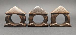 Élégant rond en bois et serviette de table pour les tables de restaurant porte-mouchoirs ronds de serviette café thé utilisation mariage - Product Image 3