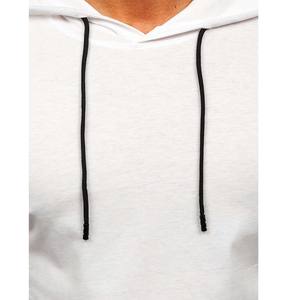 Camiseta con Capucha para Hombre, Cuello Redondo, Ajustada, Clásica, Informal, de Manga Corta, con Cordón Ajustable - Product Image 5