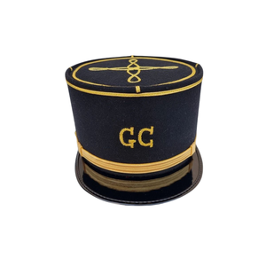 Gorra Purple Lodge Crown Negra con Parche Bordado a Mano, Dos Trenzas, Cinturón Ajustable, Hecha en Pakistán, Sombrero de Corona para Exteriores, Playa y Ceremonias - Product Image 2