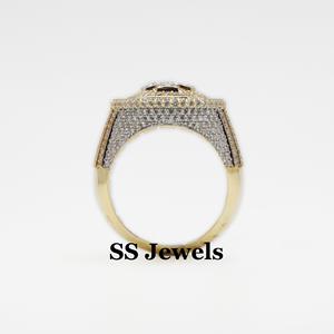 Anillo de pala VVS Moissanite hecho a mano para hombre, Baguette Real, diamante, Campeonato helado, regalo de aniversario, joyería - Product Image 3