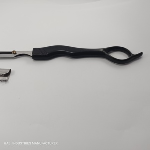 Rasoirs professionnels pour cheveux avec manche en acier Peigne de coiffeur pour amincir et raser l'outil de beauté - Product Image 5