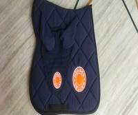 Ensemble d'équipement équestre assorti avec tapis de selle noir marine et orange, design OEM personnalisé, couleur unie, tendance, durable, fabricant Kanpur
