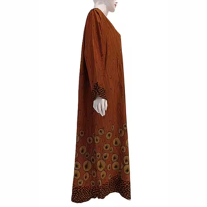 Robe de soirée musulmane modeste Robe abaya à manches longues pour femmes Robe abaya de prière en rayonne pour musulmans - Product Image 3