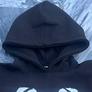 เสื้อมีฮู้ดแบบสวมหัวพิมพ์ลายพัฟเสื้อ3D ฮิปฮอปผ้าฝ้ายน้ำหนักมากกำหนดเองไม่มีเชือก - Product Image 3