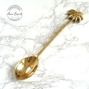 Cuillère à ananas élégante en or Design unique et élégant pour le service et la décoration Parfait pour les cadeaux et les repas - Product Image 2