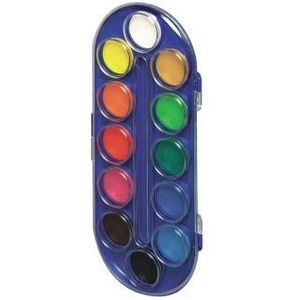 Herlitz Water Color <b>Paint</b> Box 12 Assorted Colors Plastic - Product Image 1