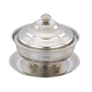 Tazón de metal para refrigerios de alta calidad con un aspecto refinado y tapa a juego crea una impresión duradera en los invitados. - Product Image 3