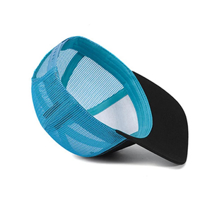 Logo personnalisé de haute qualité maille bleue respirant sport snapback chapeau adulte escalade course casquette de camionneur - Product Image 4